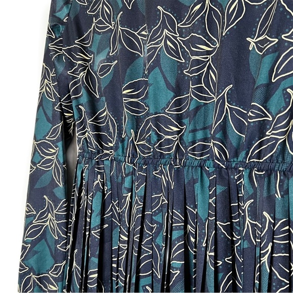 The Korner Anthropologie Brand 3/4 Button Front Dress with Pleated Skirt - Picture 6 of 8